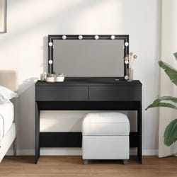 Vidaxl - Coiffeuse avec led noir 100x40x120 cm