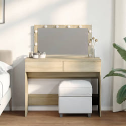 Vidaxl - Coiffeuse avec led chêne sonoma 100x40x120 cm