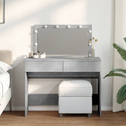 Coiffeuse avec led gris béton 100x40x120 cm - Vidaxl