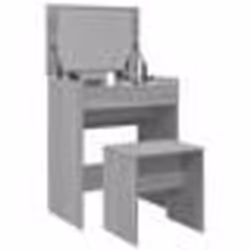 vidaXL Coiffeuse et tabouret sonoma gris 60x40x113,5 cm