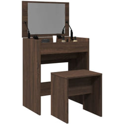 Vidaxl - Coiffeuse et tabouret chêne marron 60x40x113,5 cm