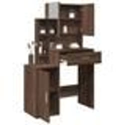 vidaXL Coiffeuse avec armoire chêne marron 80x35x132 cm