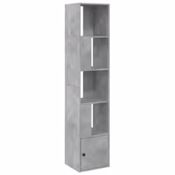 VidaXL 848244, Gris, 4 étagères, Bois, Bois, 80 kg, 400 mm