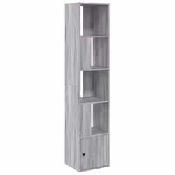 VidaXL 848246, Gris, Chêne, 4 étagères, Bois, Bois, 80 kg, 400 mm