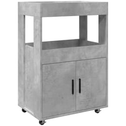Chariot de bar gris béton 60x39,5x89 cm bois d'ingénierie Vidaxl