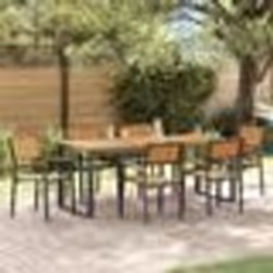 vidaXL Ensemble de salle à manger de jardin 7 pièces en bois d'acacia et métal