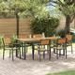 vidaXL Ensemble de salle à manger de jardin 7 pièces en bois d'acacia et métal