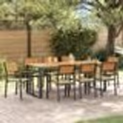 vidaXL Ensemble de salle à manger jardin 5 pièces en bois solide d'acacia et métal
