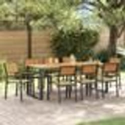 vidaXL Ensemble de salle à manger jardin 5 pièces en bois solide d'acacia et métal