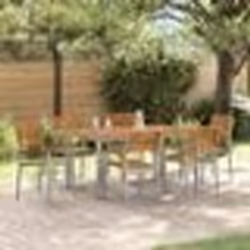 vidaXL Ensemble de salle à manger de jardin 7 pièces en bois massif d'acacia et métal