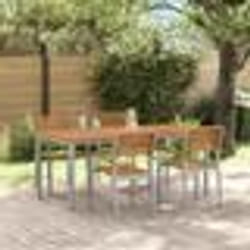 vidaXL Ensemble de salle à manger de jardin 5 pièces en bois d'acacia et métal