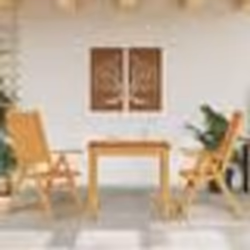 vidaXL Ensemble à manger de jardin 3 pcs Bois d'acacia solide