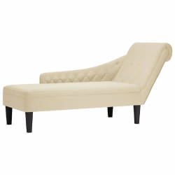 vidaXL Fauteuil Long - Crème