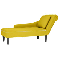 vidaXL Fauteuil Long - Jaune Velours