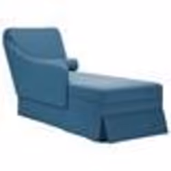 vidaXL Fauteuil long avec traversin et accoudoir droit bleu velours