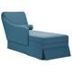vidaXL Fauteuil long avec traversin et accoudoir droit bleu velours