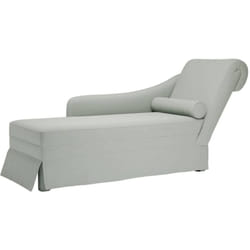 Vidaxl - Fauteuil long et traversin accoudoir droit gris clair velours