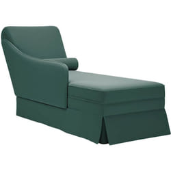 Vidaxl - Fauteuil long et traversin accoudoir droit vert foncé velours