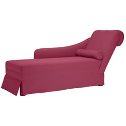 Vidaxl - Fauteuil long avec traversin et accoudoir droit rouge bordeaux