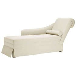 Vidaxl - Fauteuil long avec traversin et accoudoir droit crème velours
