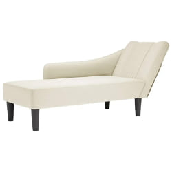 vidaXL Fauteuil long - Crème
