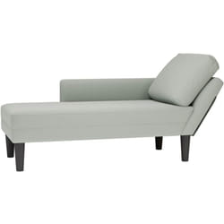 Vidaxl - Fauteuil long et coussin et accoudoir droit gris clair velours