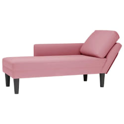 vidaXL Fauteuil long - Rose velours