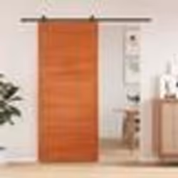 vidaXL Porte de grange marron cire 90x208 cm bois massif de pin