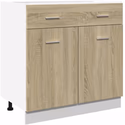 Cette armoire de plancher à tiroirs optimise votre espace de cuisine, offrant un espace de rangement suffisant pour vos effet ...