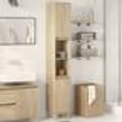 vidaXL Armoire salle de bain chêne sonoma 30x30x190 cm armoire de rangement de salle de bain meuble de salle de bain 849657