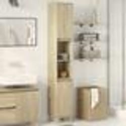 vidaXL Armoire salle de bain chêne sonoma 30x30x190 cm armoire de rangement de salle de bain meuble de salle de bain 849657