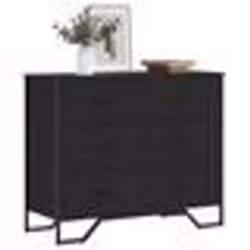 vidaXL Commode noir 91x355x745 cm bois dingénierie 3295302