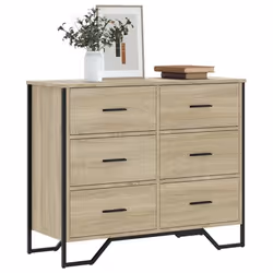 vidaXL Commode chêne sonoma 91x355x745 cm bois dingénierie 3295303