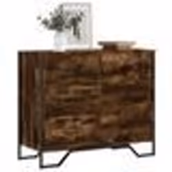vidaXL Commode chêne fumé 91x355x745 cm bois dingénierie 3295304