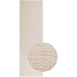 Vidaxl - Tapis zizur crème 80x250 cm aspect de jute intérieur extérieur