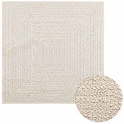 Vidaxl - Tapis zizur crème 120x120 cm aspect de jute intérieur extérieur
