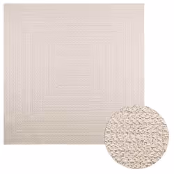 vidaXL Tapis ZIZUR crème 200x200 cm aspect de jute intérieur extérieur tapis dextérieur tapis de sol tapis dintérieur 4010367