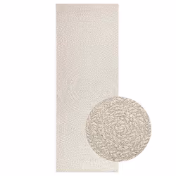 vidaXL Tapis ZIZUR crème 80x200 cm aspect de jute intérieur extérieur tapis dextérieur tapis de sol tapis dintérieur 4010373