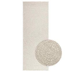 vidaXL Tapis ZIZUR crème 80x200 cm aspect de jute intérieur extérieur tapis dextérieur tapis de sol tapis dintérieur 4010373