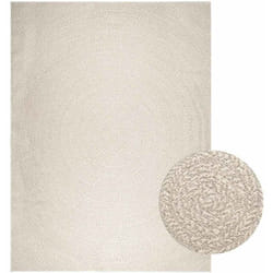 Tapis zizur crème 240x340 cm aspect de jute intérieur extérieur Vidaxl