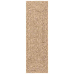 Tapis ZIZUR beige 200x200 cm aspect de jute intérieur extérieur vidaXL