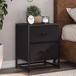 VidaXL 848675 Table de nuit et table de chevet Noir