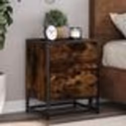 vidaXL Tables de chevet 2 pcs chêne fumé 40x31x50 cm bois ingénierie