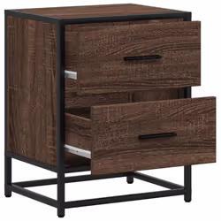 VidaXL 848682 Table de nuit et table de chevet Chêne - Vue supplémentaire 8