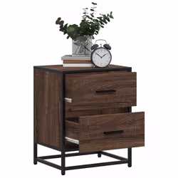 VidaXL 848683 Table de nuit et table de chevet Chêne - Vue supplémentaire 4