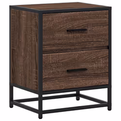 VidaXL 848683 Table de nuit et table de chevet Chêne - Vue supplémentaire 6