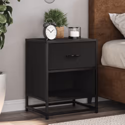VidaXL 848685 Table de nuit et table de chevet Noir