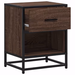 VidaXL 848692 Table de nuit et table de chevet Chêne - Vue supplémentaire 8