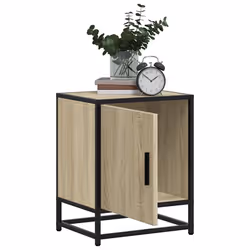 VidaXL 848712 Table de nuit et table de chevet Chêne - Vue supplémentaire 4