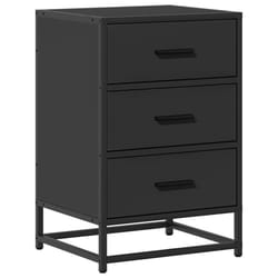 VidaXL 848719 Table de nuit et table de chevet 3 tiroir(s) Noir